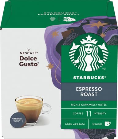 Starbucks Espresso Roast by NESCAFÉ Dolce Gusto kahvikapselit (12 kpl)