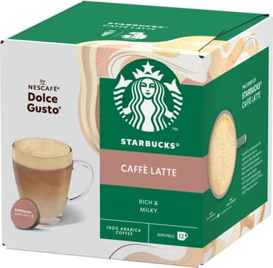 Starbucks Caffe Latte by NESCAFÉ Dolce Gusto kahvikapselit (12 kpl)