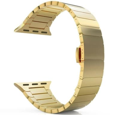 SKALO Teräsranneke ""Flat"" Apple Watch Series 10 42mm - Kulta