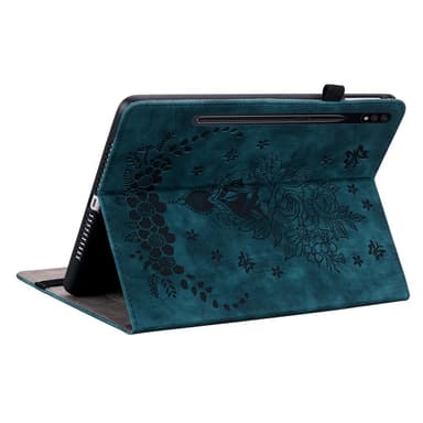 SKALO Samsung Tab S9+/S9 FE+ Mandala Butterfly Suojakotelo - Sininen