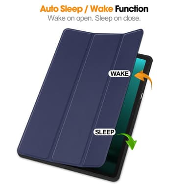 SKALO Samsung Tab S9+/S9 FE+ Trifold Suojakotelo - Tummansininen
