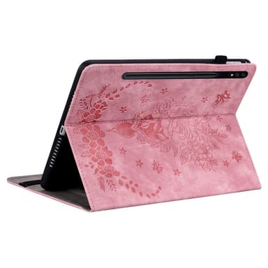 SKALO Samsung Tab S9+/S9 FE+ Mandala Butterfly Suojakotelo - Pinkki