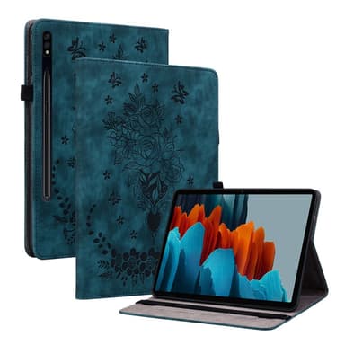 SKALO Samsung Tab S9+/S9 FE+ Mandala Butterfly Suojakotelo - Sininen