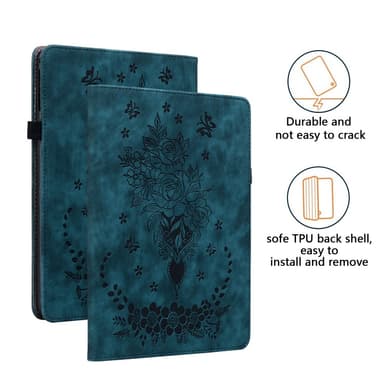 SKALO Samsung Tab S9+/S9 FE+ Mandala Butterfly Suojakotelo - Sininen