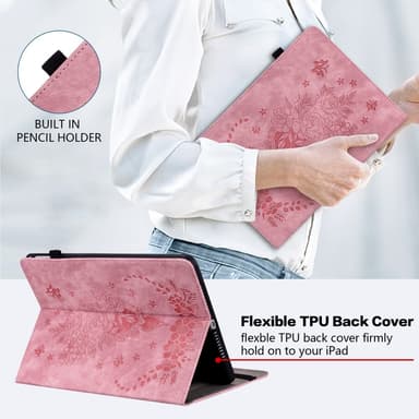 SKALO Samsung Tab S9+/S9 FE+ Mandala Butterfly Suojakotelo - Pinkki