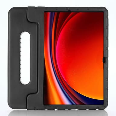 SKALO Samsung Tab S9+/S9 FE+ Kuori kahvalla/telineellä - Musta