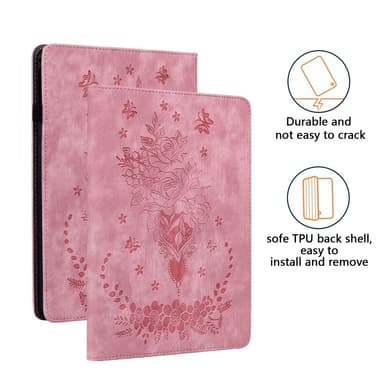 SKALO Samsung Tab S9+/S9 FE+ Mandala Butterfly Suojakotelo - Pinkki