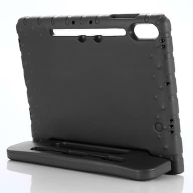 SKALO Samsung Tab S9+/S9 FE+ Kuori kahvalla/telineellä - Musta