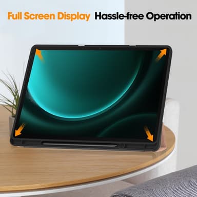 SKALO Samsung Tab S9+/S9 FE+ Trifold Suojakotelo - Ruusukulta