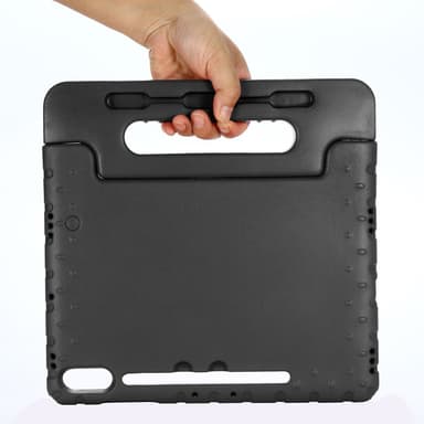 SKALO Samsung Tab S9+/S9 FE+ Kuori kahvalla/telineellä - Musta