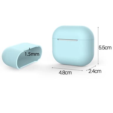 SKALO AirPods 3 Huippuohut silikoninen suojakuori kotelolle - Turkoosi