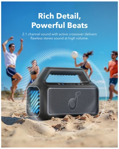Soundcore Boom 2 kannettava langaton kaiutin (musta)