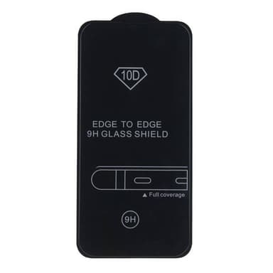 Karkaistu suojakalvo 10D iPhone 16 Plus - Mustakehys - Musta kehys
