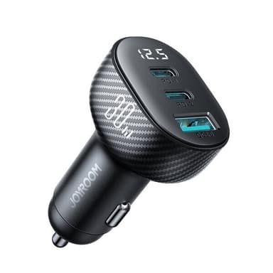 Joyroom Autolaturi 30W 2x USB-C 1x USB - Musta