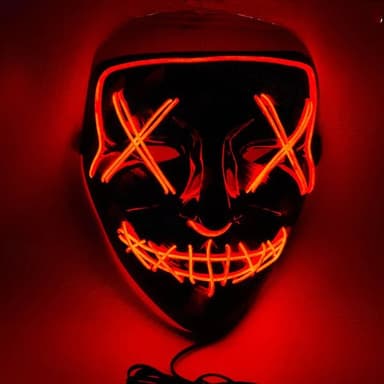 Halloween-naamio Glowing Punainen