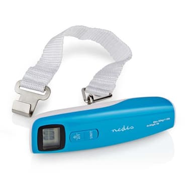 Nedis Digitaalinen matkatavaravaaka, 50kg - Sininen/Valkoinen
