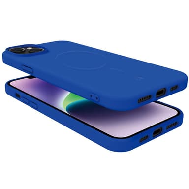 Cromomag Pehmeä kumikotelo MagSafe iPhone 15 Plus Sininen
