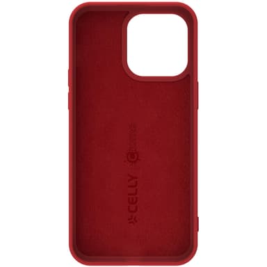 Cromo pehmeä kumikotelo iPhone 15 Pro Red