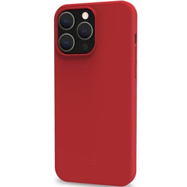 Cromo pehmeä kumikotelo iPhone 15 Pro Red