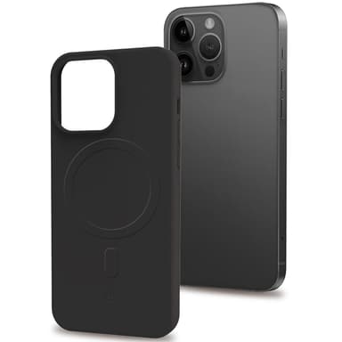 Cromomag Pehmeä kumikotelo MagSafe iPhone 15 Pro Max Black