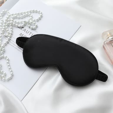 100% Mulberry Silk Sleep Eye Eye Mask Musta