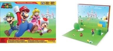 JAKKS Pacific Super Mario adventtikalenteri 2,5 tuuman hahmot ja tarvikkeet Klassinen teema
