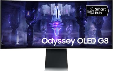 Samsung Odyssey G8 S34BG850S 34" kaareva OLED näyttö (hopea)