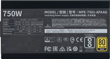 Cooler Master MWE Gold V2 ATX 3.1 750 W virtalähdeyksikkö