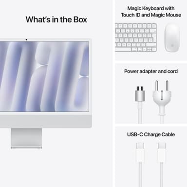 iMac 24" M4 10/10/256, nanopinnoitettu lasi (hopea)