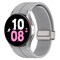 Silikoni kelloranneke taitettavalla soljella Vaalean harmaa L Samsung Galaxy watch5 pro