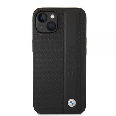 BMW iPhone 14 Kuori Big Logo Stripe Musta