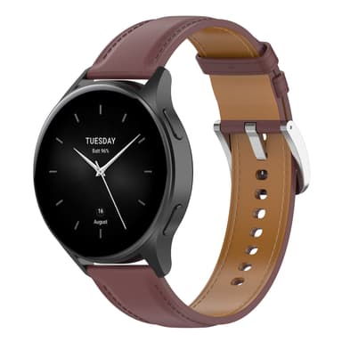 Nahkainen kelloranneke Tumman ruskea 22 mm Xiaomi Watch S2