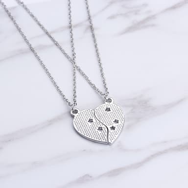 Heart Puzzle Kaulakoru Ystävyys Kaulakoru 2 kpl Hopea