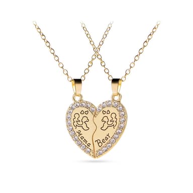 Heart Puzzle Kaulakoru Ystävyys Kaulakoru 2 kpl Kulta