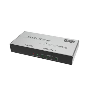 HDMI Splitter 1 in 4 Out 4K   60Hz Musta