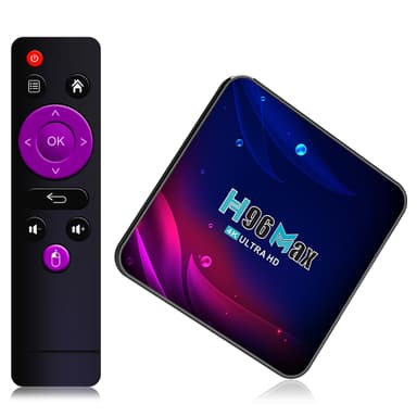 H96 Max RK3318 TV Box Android 11.0 2.4G Musta 4 GB+64 GB