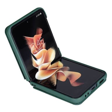 Nillkin Qin Vegaaninen Nahka Kuori Samsung Galaxy Z Flip 4 - Tummanvih