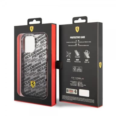 Ferrari iPhone 14 Pro Kuori Gradient Scuderia Musta