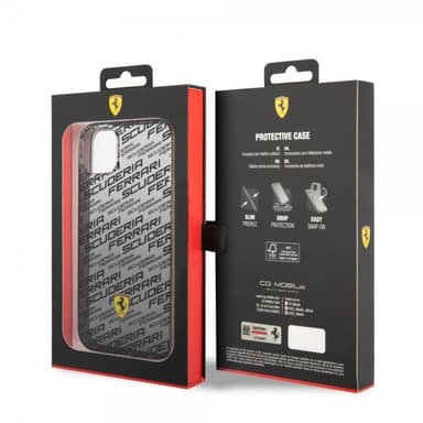 Ferrari iPhone 14 Plus Kuori Gradient Scuderia Musta