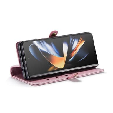 Lompakkokotelo 3-kortti aitoa nahkaa Samsung Galaxy Z Fold 4 - Vaaleap
