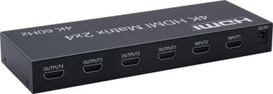 NÖRDIC HDMI Switch 2-4 Audio Extractorilla, 4Kx2K 60Hz, HDCP 2.2
