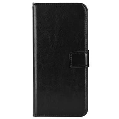 SKALO Motorola Moto G62 5G Crazy Horse lompakko PU nahka - Musta