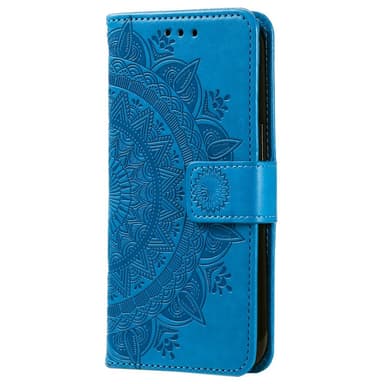 SKALO Sony Xperia 5 IV 5G Mandala lompakkokotelo - Sininen