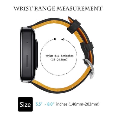 SKALO Ranneke nahkaa Garmin Venu 2S - Musta