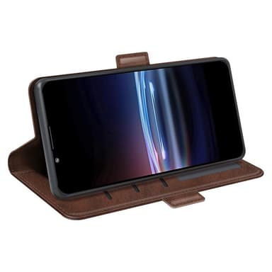 SKALO Sony Xperia PRO-I Premium Wallet Lompakkokotelo - Ruskea