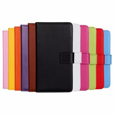 SKALO Motorola Moto G32 Lompakkokotelo Aitoa nahkaa - Musta