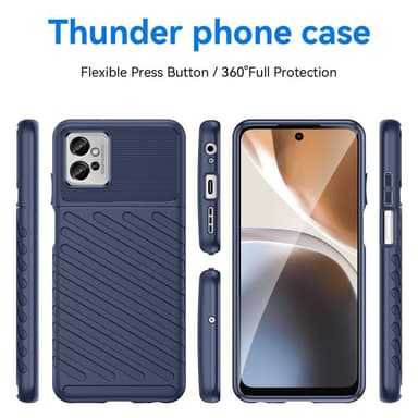 SKALO Motorola Moto G32 4G Armor Thunder Suojakuori - Sininen