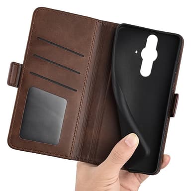 SKALO Sony Xperia PRO-I Premium Wallet Lompakkokotelo - Ruskea