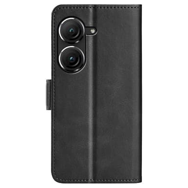 SKALO Asus Zenfone 9 5G Premium Wallet Lompakkokotelo - Musta