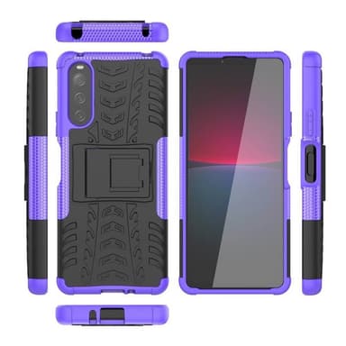 Iskunkestävä kuori jalustalla Sony Xperia 5 IV - Violetti